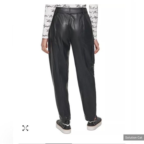 Karl Lagerfeld Faux leather Pants - Picture 3 of 6